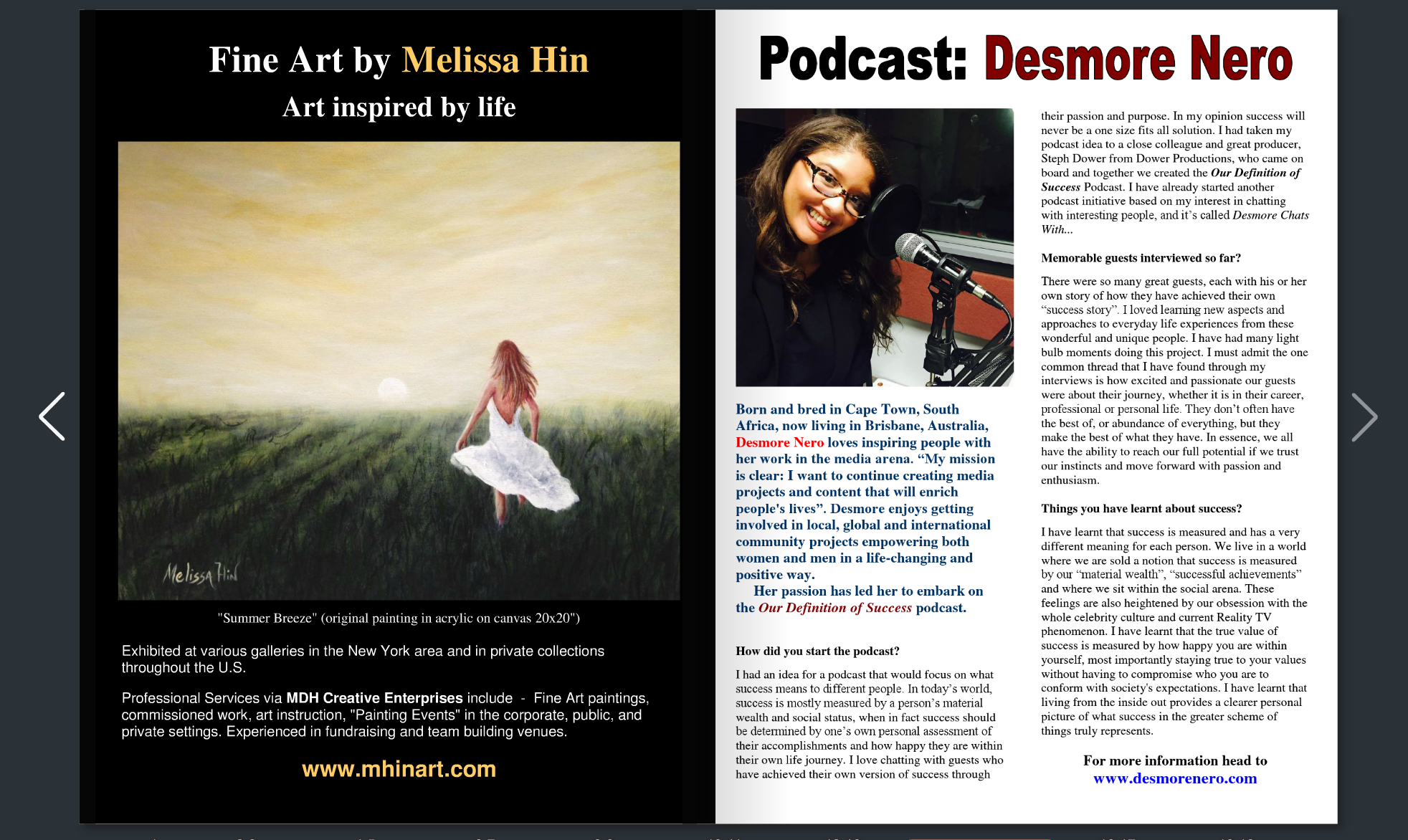 THANK YOU ARTVIEW MAGAZINE